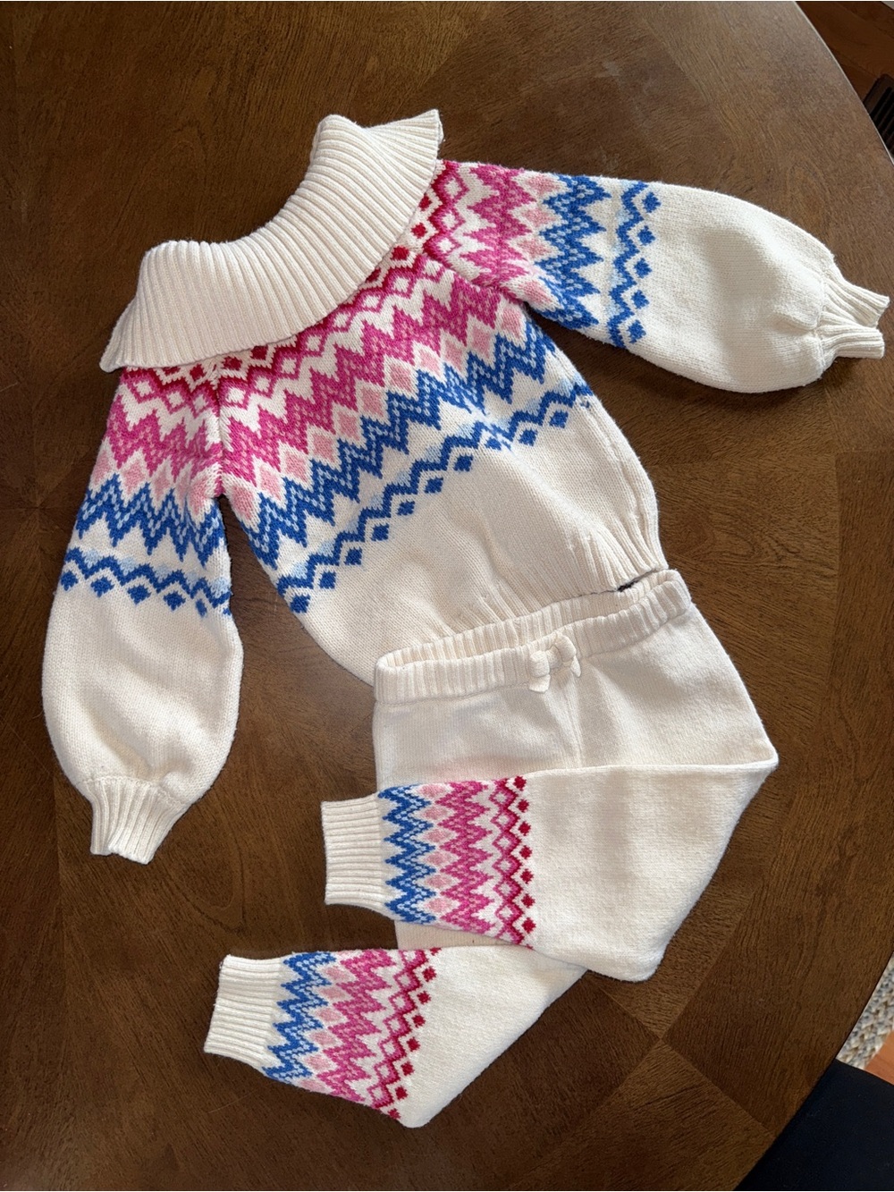 Janie & Jack Cream Knit Sweater and Legging Set